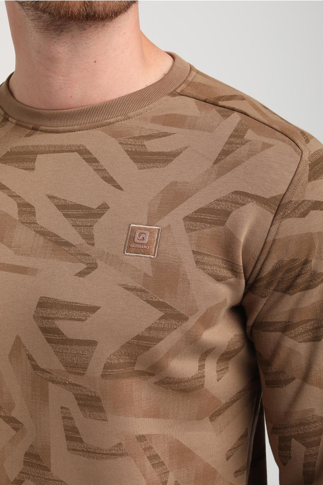 SWEATER MET PRINT 774770 4412 khaki brown